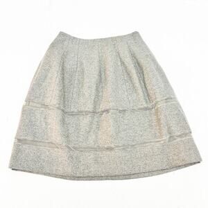 Madewell Gray Banded Pattern Pencil Skirt Wool Size 2